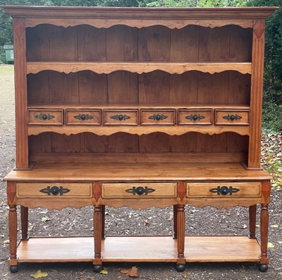 Lot 522 - A large French dresser, 20th Century, with...