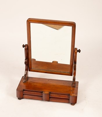 Lot 528 - A mahogany rectangular swing frame mirror,...