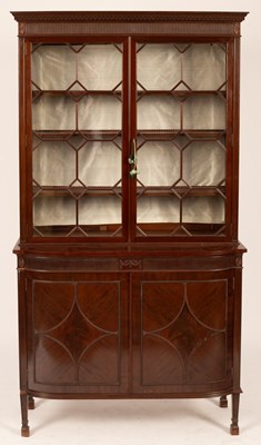 Lot 537 - A reproduction mahogany bookcase, astragal...