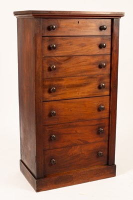 Lot 547 - A 19th Century mahogany Wellington chest, with...