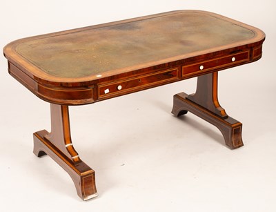 Lot 558 - A partners' late Regency mahogany desk by...