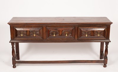 Lot 565 - An oak dresser of 17th Century design, fitted...