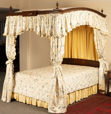 Lot 569 - An 18th Century style four-poster bed, the...