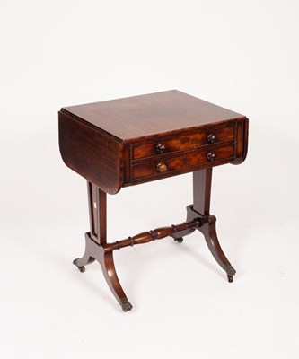 Lot 589 - A Regency mahogany writing table, fitted two...