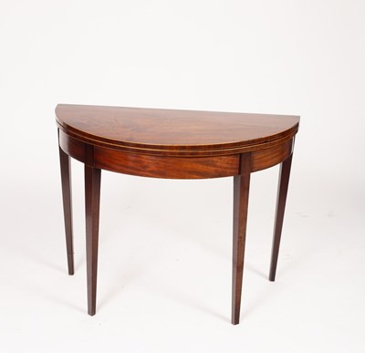 Lot 593 - A George IV mahogany demi-lune tea table, on...