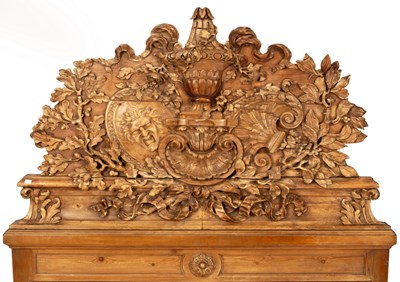 Lot 623 - An Italian limewood overmantel, now converted...