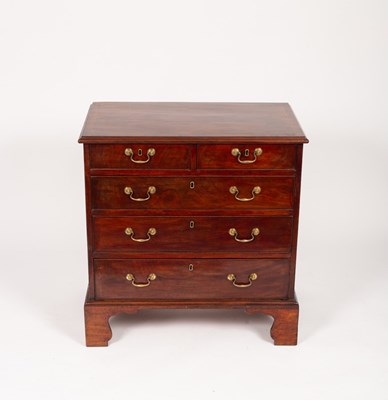 Lot 643 - A George III mahogany chest fitted two short...