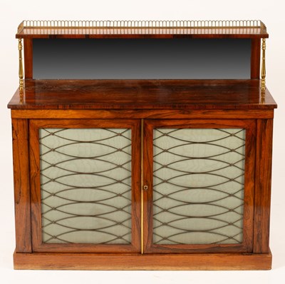 Lot 659 - A Regency rosewood chiffonier, the raised...