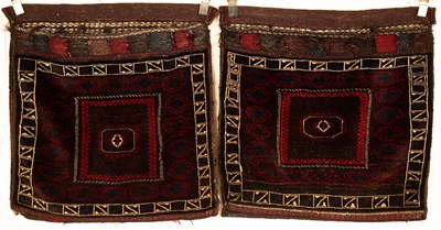 Lot 694 - A pair of Bokhara saddle bags, West Turkestan,...