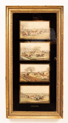 Lot 743 - After Henry Alken Steeple Chasing four prints...