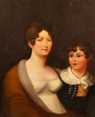 Lot 797 - Regency School/Portrait of a Mother and...