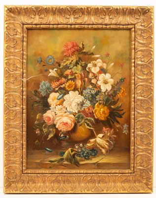 Lot 845 - English School, 20th Century/Vase of Summer...