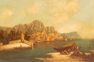 Lot 872 - L Robpoto/Coastal Path/signed/oil on canvas,...