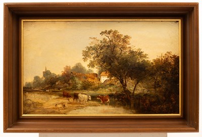 Lot 880 - English School, 19th Century/Cattle Beside a...