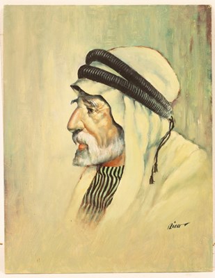 Lot 898 - Nico Junaman/Portrait of an Arab/signed...