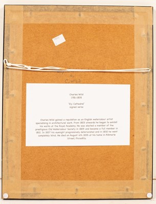Lot 921 - Charles Wild (1781-1835)/Ely Cathedral/with...