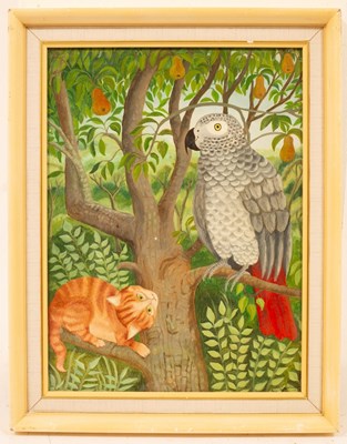 Lot 937 - Alice Woudhuysen/Parrot in a Pear Tree/mixed...