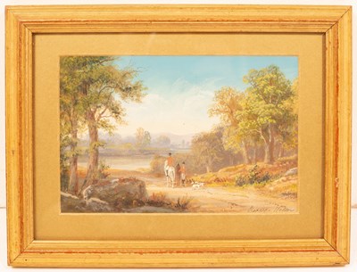 Lot 964 - Borger Hellen/Two Huntsmen with Dogs/gouache,...