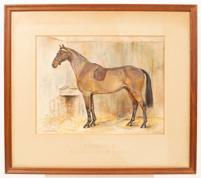 Lot 1041 - A R Mackinnon/Study of a Stabled Horse,...