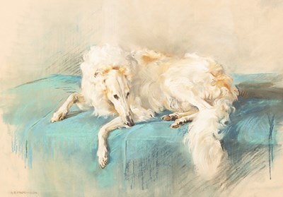 Lot 1042 - A R Mackinnon/Study of a Borzoi/Gornastay of...