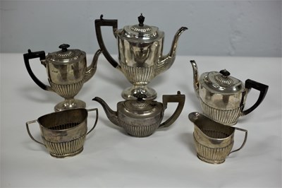 Lot 32 - A four-piece silver tea and coffee service, HM,...