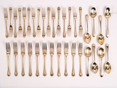 Lot 50 - A part canteen of silver flatware, Walker &...