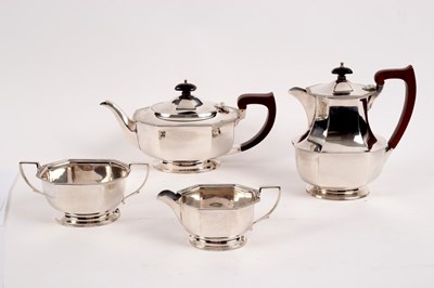 Lot 61 - A four-piece silver tea service, Birmingham...