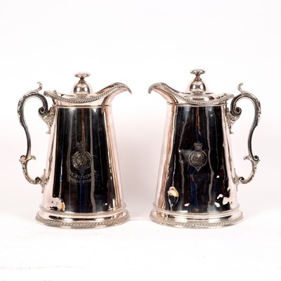 Lot 80 - A pair of large silver plated jugs, Elkington...