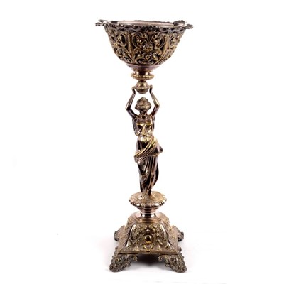 Lot 90 - A silver plated table centrepiece modelled as...