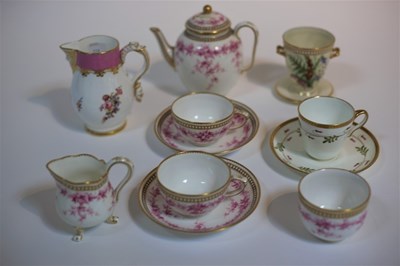 Lot 108 - A Royal Worcester part tea service, decorated...