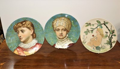 Lot 120 - Two Minton portrait plates, painted by J...