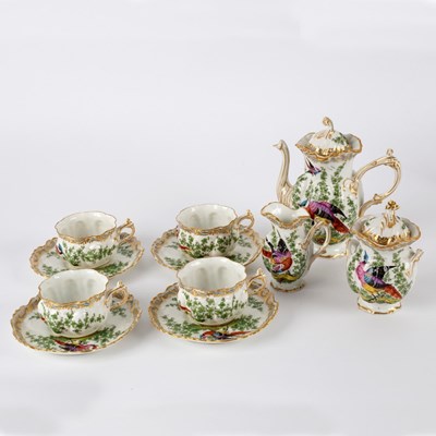 Lot 136 - A Sampson part coffee service printed and...