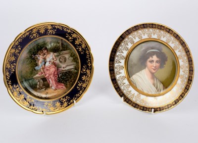 Lot 143 - A Rosenthal cabinet plate painted a female...