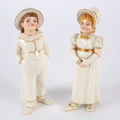 Lot 157 - A pair of Royal Worcester Kate Greenaway...