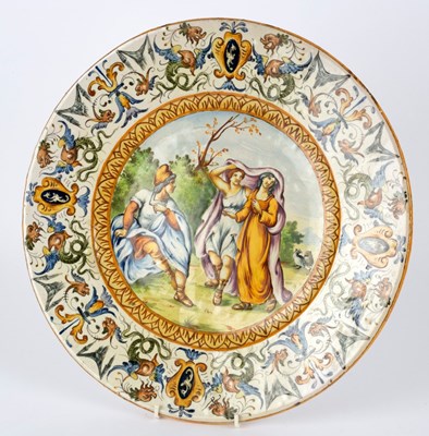 Lot 160 - A late 19th Century Italian maiolica charger...