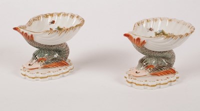 Lot 193 - A pair of Berlin shell-shaped salts, circa...