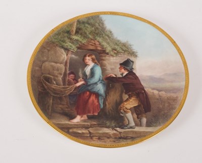 Lot 198 - A 19th Century Derby cabinet plate painted...