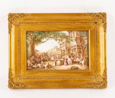 Lot 238 - An English porcelain plaque painted by Henry...