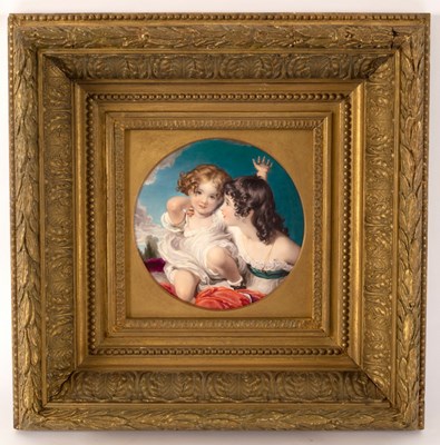 Lot 240 - A Davenport porcelain plaque, George Gray...