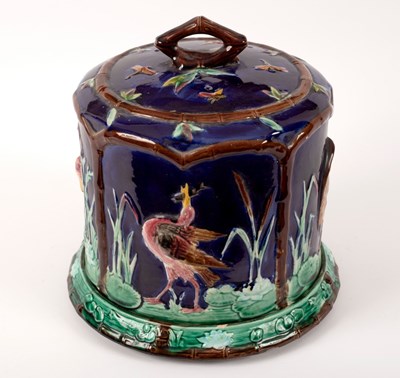 Lot 287 - A Thomas Forester Majolica stilton cheese dish...