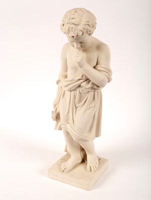 Lot 289 - A parian figure, titled 'The Little Boat...