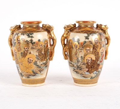 Lot 340 - A pair of late 19th Century Japanese Satsuma...