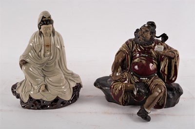 Lot 352 - A Chinese pottery figure by Liu Zemian, the...