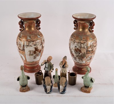 Lot 357 - Various Chinese pottery figures, other china...