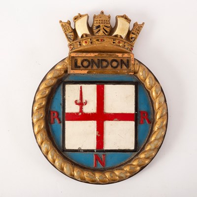 Lot 398 - A Royal Naval Reserve ship's badge for HMS...