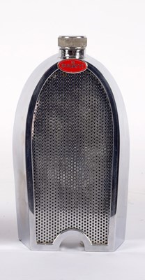 Lot 426 - A Ruddspeed Bugatti radiator decanter with red...