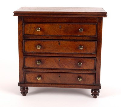 Lot 428 - A 19th Century mahogany apprentice chest of...