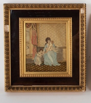 Lot 499 - A Georgian needlework picture depicting a...