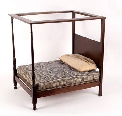 Lot 519 - A doll's four poster bed, perhaps Heal's, with...