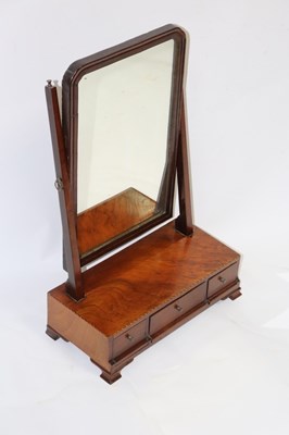 Lot 571 - A mahogany swing frame dressing table mirror,...